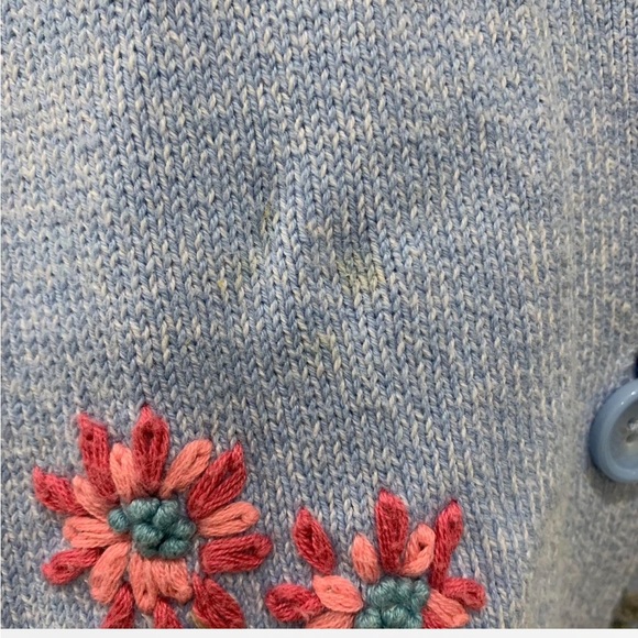 Appleseed's Light Blue Vest with Floral Embroidery - Picture 3 of 6